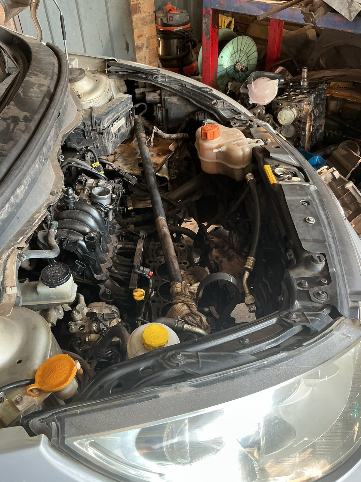 Engine repair before and after